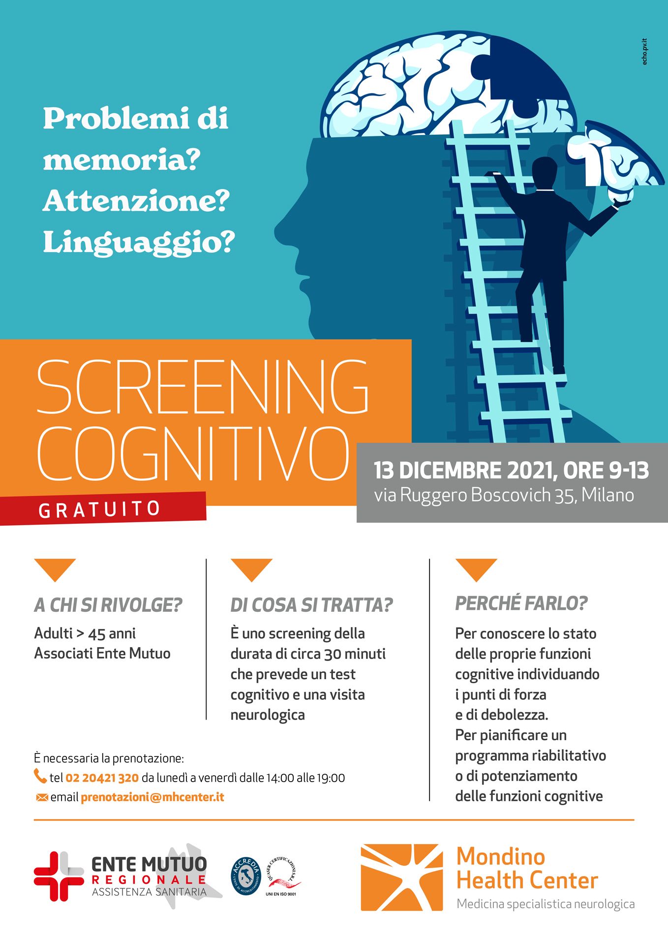 Screening cognitivo gratuito a Milano
